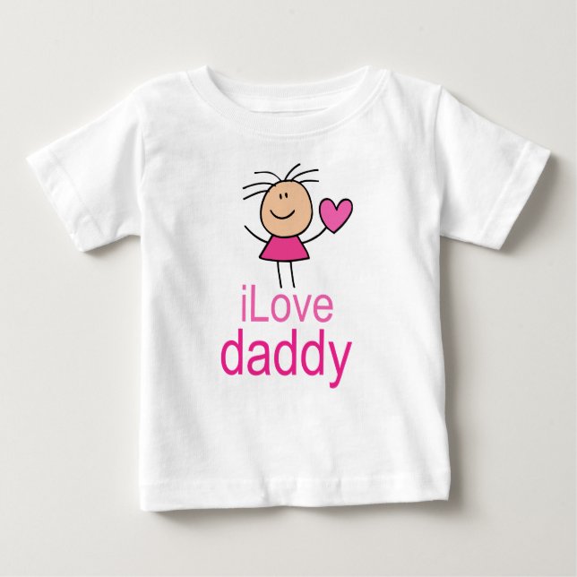 Cute I Love Daddy T-shirt (Front)