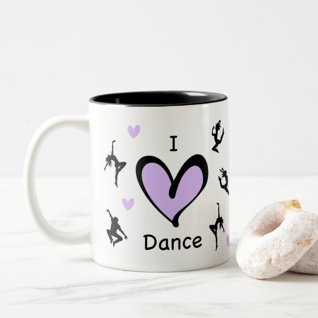 Cute I Love Dance Mug (With Donut)