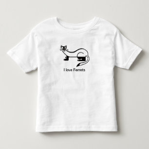Cute I love FERRETS - Toddler T-Shirt