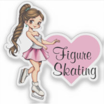 Cute I love Figure Skating Sticker