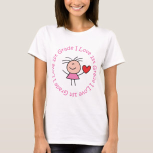 Cute I Love First Grade T-Shirt