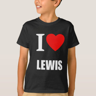 Cute I Love Heart Lewis Parents Wife Husnd Valenti T-Shirt