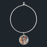 Cute I Love Heart Photo Couples Personalised Name Bangle Bracelet<br><div class="desc">Cute I Love Heart Photo Couples Personalised Name Bracelets features your favourite photo with the text "I (love heart) add name" in modern white script. Personalise by editing the text in the text box provided and adding your own picture. Perfect gifts for couples, girlfriend, wife, sweetheart and more for birthday,...</div>