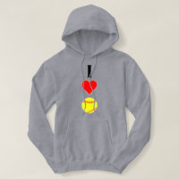 Cute I Love/Heart Softball Womens Fastpich Sports