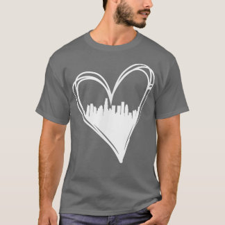 Cute I Love Los Angeles California Cityscape White T-Shirt