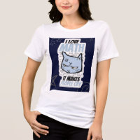 Cute I Love Math Cat T-Shirt for Math Lovers