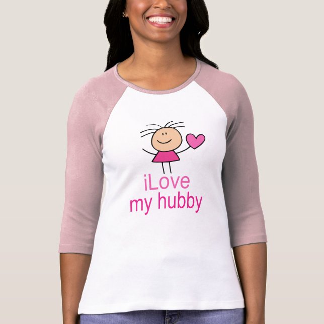 Cute I Love my Hubby T-shirt (Front)
