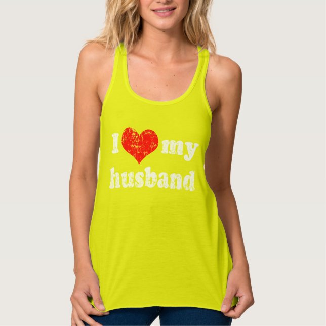 Cute I love my husband Singlet (Front)
