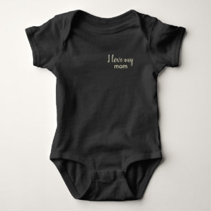 Cute I Love My Mum Baby Baby Bodysuit