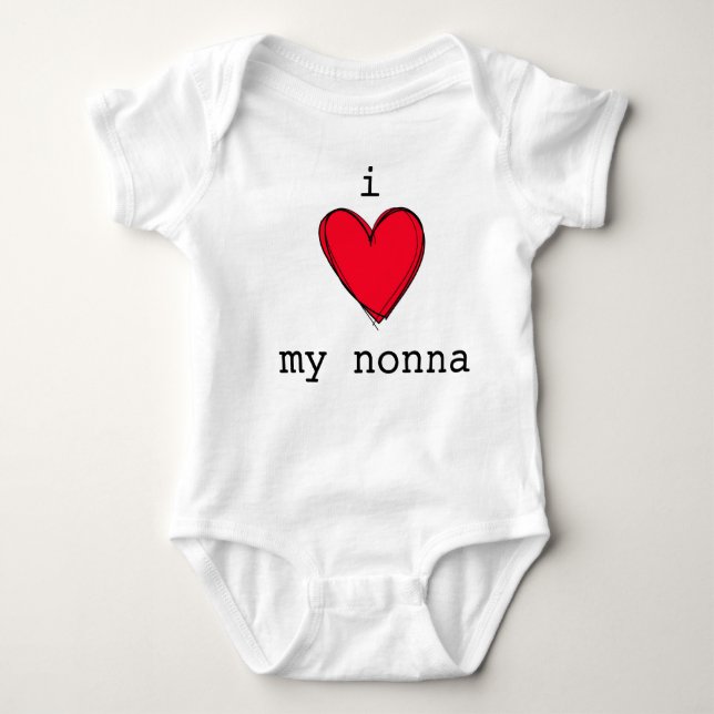 Cute I love my nonna baby crawler Italian grandma Baby Bodysuit (Front)