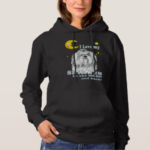 Cute I Love My Shih Tzu To The Moon And Back Dog P Hoodie