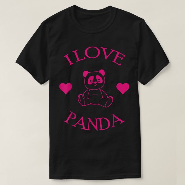 Cute I Love Panda Gifts Bear Lover  T-Shirt (Design Front)
