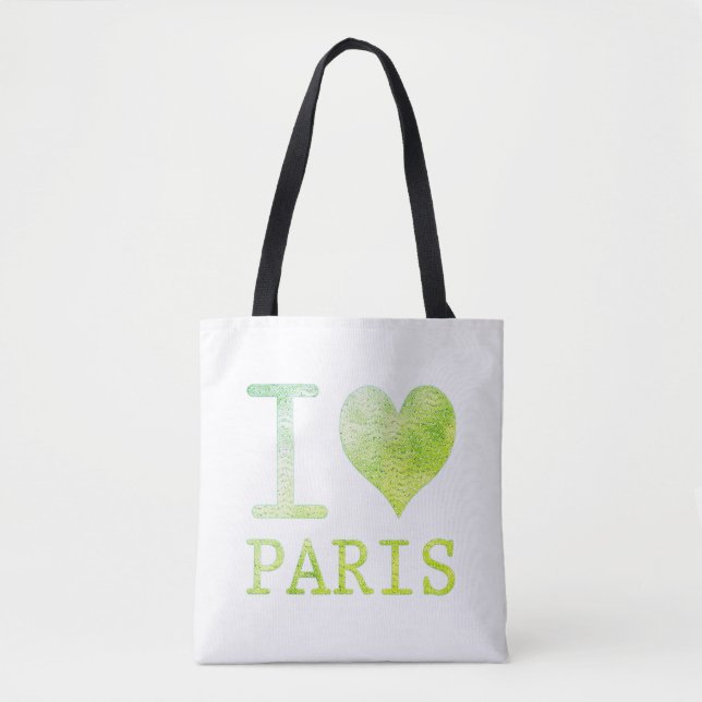 Cute I Love Paris Tote Bag (Front)