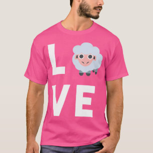 Cute I Love Sheep Funny Sheep Lover For T-Shirt