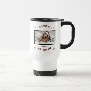 Cute I LOVE THIS MUTT   Personalised Dog Lover Travel Mug