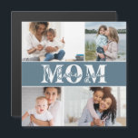 Cute I LOVE YOU MOM Mother's Day Photo<br><div class="desc">Cute I Love You Mum Mother's Day Photo Magnetic Card features four of your favourite photos with the text "I love you Mum" in modern white typography. Designed by ©Evco Studio www.zazzle.com/store/evcostudio</div>