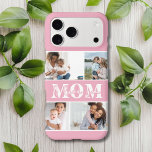 Cute I LOVE YOU MOM Mother's Day Photo<br><div class="desc">Cute I Love You Mom Mother's Day Photo iPhone 17 Pro Max Case Iphone 17 Pro Max Cover features four of your favorite photos with the text "I love you Mom" in modern white typography on a pink background. Designed by ©Evco Studio www.zazzle.com/store/evcostudio</div>