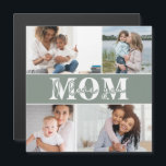 Cute I LOVE YOU MOM Mother's Day Photo<br><div class="desc">Cute I Love You Mum Mother's Day Photo Magnetic Card features four of your favourite photos with the text "I love you Mum" in modern white typography. Designed by ©Evco Studio www.zazzle.com/store/evcostudio</div>