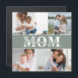 Cute I LOVE YOU MOM Mother's Day Photo<br><div class="desc">Cute I Love You Mum Mother's Day Photo Magnetic Card features four of your favourite photos with the text "I love you Mum" in modern white typography. Designed by ©Evco Studio www.zazzle.com/store/evcostudio</div>