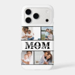 Cute I LOVE YOU MOM Mother's Day Photo<br><div class="desc">Cute I Love You Mom Mother's Day Photo iPhone 17 Pro Case Iphone 17 Pro Cover features four of your favorite photos with the text "I love you Mom" in modern white typography on a black background. Designed by ©Evco Studio www.zazzle.com/store/evcostudio</div>
