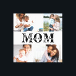 Cute I LOVE YOU MOM Mother's Day Photo Canvas Print<br><div class="desc">Cute I Love You Mum Mother's Day Photo Canvas Print features four of your favourite photos with the text "I love you Mum" in modern black typography. Designed by ©Evco Studio www.zazzle.com/store/evcostudio</div>