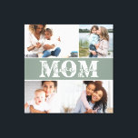 Cute I LOVE YOU MOM Mother's Day Photo Canvas Print<br><div class="desc">Cute I Love You Mum Mother's Day Photo Canvas Print features four of your favourite photos with the text "I love you Mum" in modern white typography. Designed by ©Evco Studio www.zazzle.com/store/evcostudio</div>