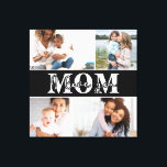 Cute I LOVE YOU MOM Mother's Day Photo Canvas Print<br><div class="desc">Cute I Love You Mum Mother's Day Photo Canvas Print features four of your favourite photos with the text "I love you Mum" in modern white typography. Designed by ©Evco Studio www.zazzle.com/store/evcostudio</div>