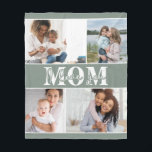Cute I LOVE YOU MOM Mother's Day Photo Fleece Blanket<br><div class="desc">Cute I Love You Mum Mother's Day Photo Fleece Blanket features four of your favourite photos with the text "I love you Mum" in modern white typography. Designed by ©Evco Studio www.zazzle.com/store/evcostudio</div>
