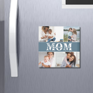 Cute I LOVE YOU MOM Mother's Day Photo Magnet