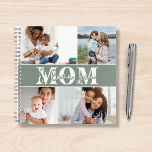 Cute I LOVE YOU MOM Mother's Day Photo Notebook
