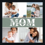 Cute I LOVE YOU MOM Mother's Day Photo Poster<br><div class="desc">Cute I Love You Mum Mother's Day Photo Poster features four of your favourite photos with the text "I love you Mum" in modern white typography. Designed by ©Evco Studio www.zazzle.com/store/evcostudio</div>