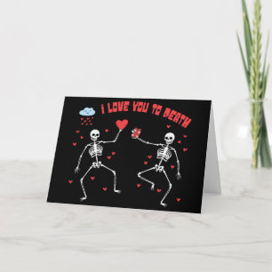 Cute I Love You to Death Valloween Valentine's Day Card