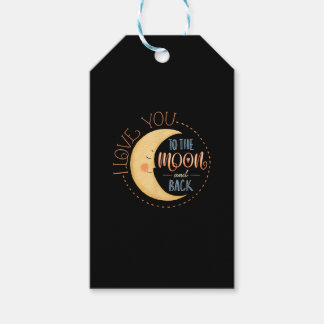 Cute I Love You To The Moon And Back Whimsical Sty Gift Tags