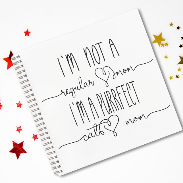Cute I`m purrfect cat mum typography  Notebook (Creator Uploaded)