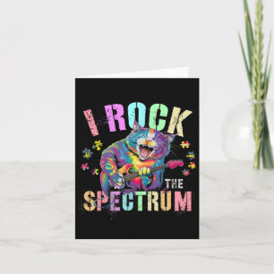 Cute I Rock The Spectrum Autism Proud Mum Motivati Card