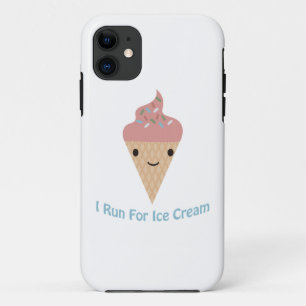 Cute I run for ice cream Case-Mate iPhone Case