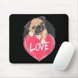 Cute I Steal Hearts Pug Valentine Day Gift Mouse Pad