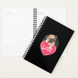 Cute I Steal Hearts Pug Valentine Day Gift Planner