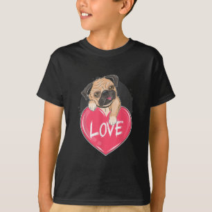 Cute I Steal Hearts Pug Valentine Day Gift T-Shirt