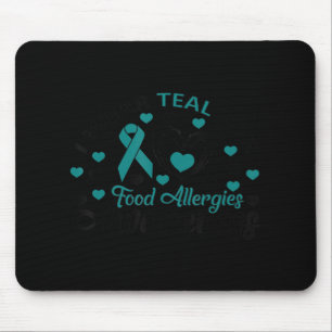 Cute I Teal For Food Allergies Awareness Gift T-Sh Mouse Pad