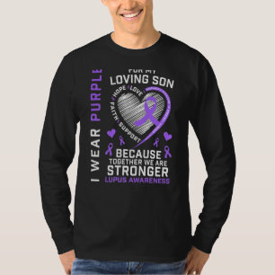 Cute I Wear Purple For My Son Lupus Awareness Ribb T-Shirt