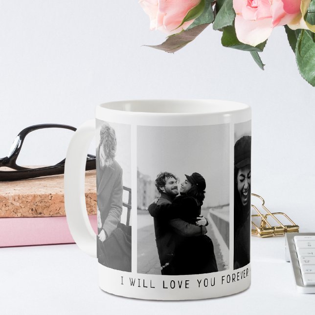 Cute 'I Will Love You Forever' Photo Collage Coffee Mug (Creator Uploaded)