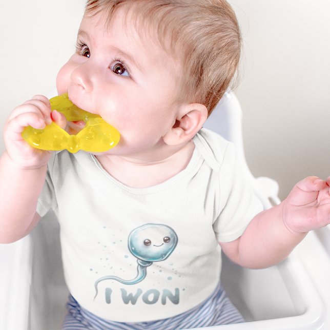 Cute 'I Won' Victory Sperm Cartoon Bodysuit (Creator Uploaded)