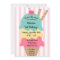 Cute Ice Cream Birthday Invitation
