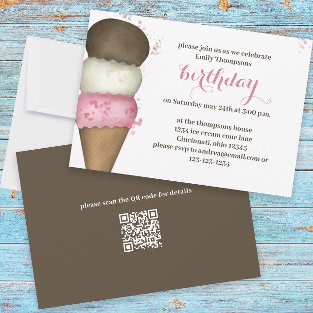 Cute Ice Cream Birthday Template (Creator Uploaded)