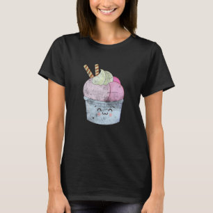 Cute Ice Cream Cat Summer Dessert Kittens T-Shirt