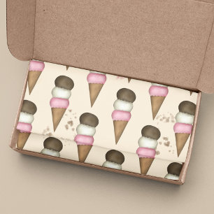 Cute Ice Cream Cone Pattern Tissue Paper