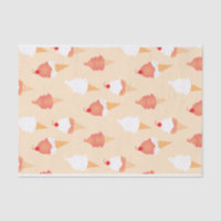 Cute Ice Cream Cone With Sprinkles Pattern