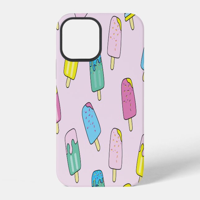 Cute ice cream: fruit pattern. iPhone case (Back)