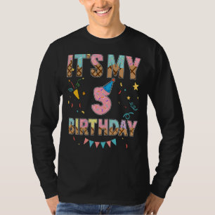 Cute Ice Cream It's My 5th Birthday Sweetie 5 Year T-Shirt